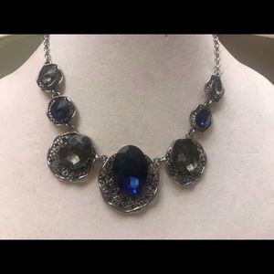 Blue crystal necklace